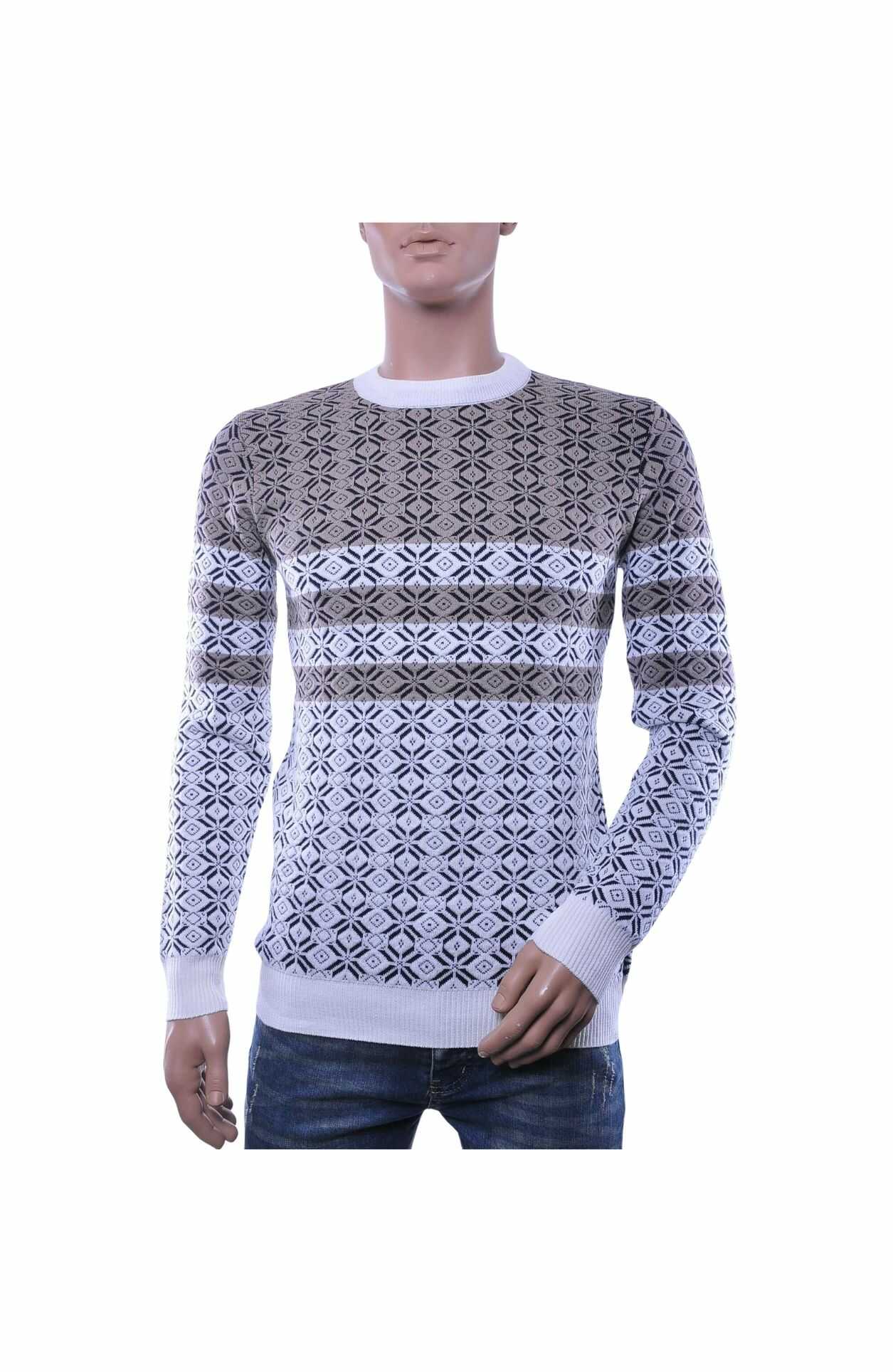 woolline heren trui, heren trui ronde hals, dunne heren trui, trendy heren pullover, heren trui met patroon, streetwear heren trui, moderne knitwear heren, slim fit heren trui, heren trui blauw wit, fashionable heren kleding, heren mode Nijmegen, CHARRA herenmode, chique casual heren trui, online trui kopen, trui kopen in Nijmegen, Goedkoop heren trui kopen