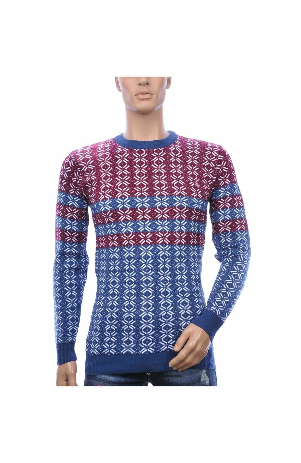 woolline heren trui, heren trui ronde hals, dunne heren trui, trendy heren pullover, heren trui met patroon, streetwear heren trui, moderne knitwear heren, slim fit heren trui, heren trui blauw wit, fashionable heren kleding, heren mode Nijmegen, CHARRA herenmode, chique casual heren trui, online trui kopen, trui kopen in Nijmegen, Goedkoop heren trui kopen