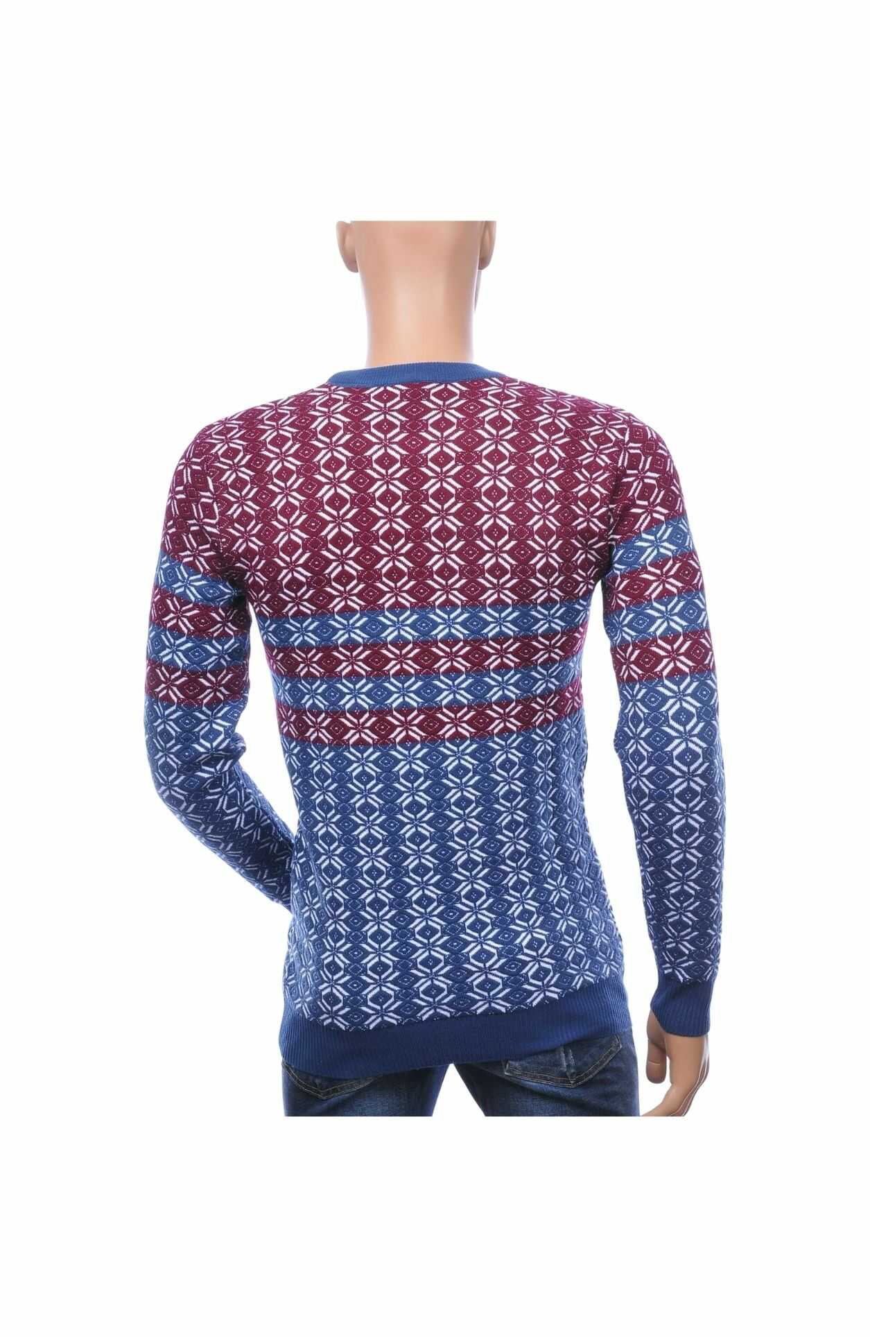 woolline heren trui, heren trui ronde hals, dunne heren trui, trendy heren pullover, heren trui met patroon, streetwear heren trui, moderne knitwear heren, slim fit heren trui, heren trui blauw wit, fashionable heren kleding, heren mode Nijmegen, CHARRA herenmode, chique casual heren trui, online trui kopen, trui kopen in Nijmegen, Goedkoop heren trui kopen