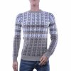woolline heren trui, heren trui ronde hals, dunne heren trui, trendy heren pullover, heren trui met patroon, streetwear heren trui, moderne knitwear heren, slim fit heren trui, heren trui blauw wit, fashionable heren kleding, heren mode Nijmegen, CHARRA herenmode, chique casual heren trui, online trui kopen, trui kopen in Nijmegen, Goedkoop heren trui kopen