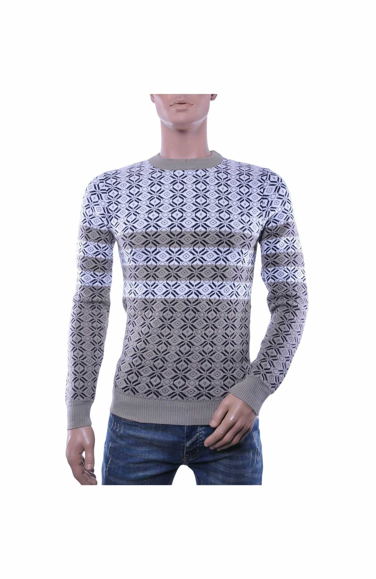 woolline heren trui, heren trui ronde hals, dunne heren trui, trendy heren pullover, heren trui met patroon, streetwear heren trui, moderne knitwear heren, slim fit heren trui, heren trui blauw wit, fashionable heren kleding, heren mode Nijmegen, CHARRA herenmode, chique casual heren trui, online trui kopen, trui kopen in Nijmegen, Goedkoop heren trui kopen