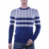 woolline heren trui, heren trui ronde hals, dunne heren trui, trendy heren pullover, heren trui met patroon, streetwear heren trui, moderne knitwear heren, slim fit heren trui, heren trui blauw wit, fashionable heren kleding, heren mode Nijmegen, CHARRA herenmode, chique casual heren trui, online trui kopen, trui kopen in Nijmegen, Goedkoop heren trui kopen