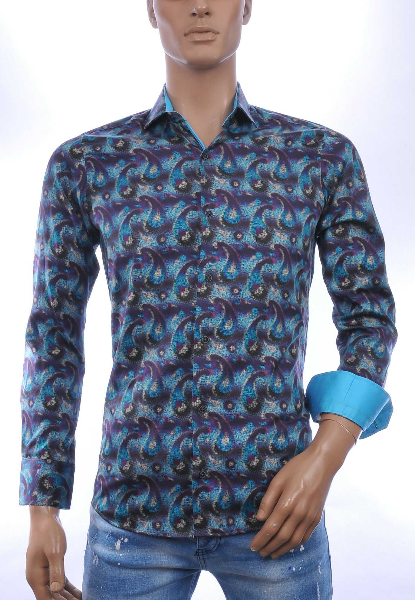 CORRINO Italiaans Slim Fit Heren Overhemd met Allover Paisley Dessin – Groen