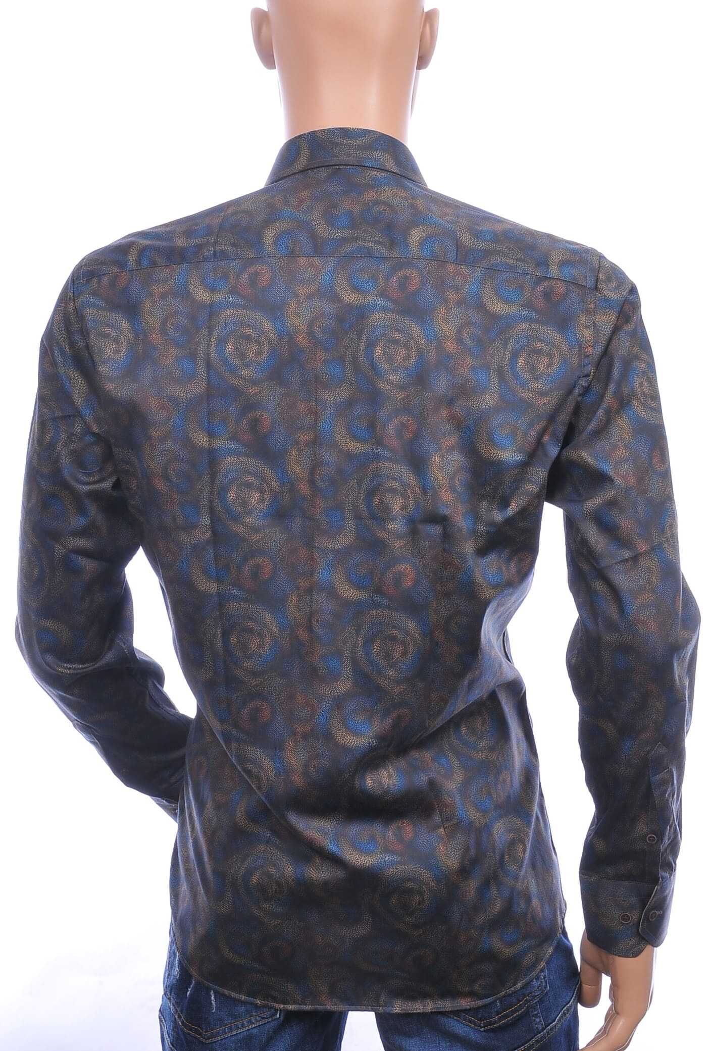 CORRINO Italiaans Slim Fit Heren Overhemd met Allover Paisley Dessin – Bruin