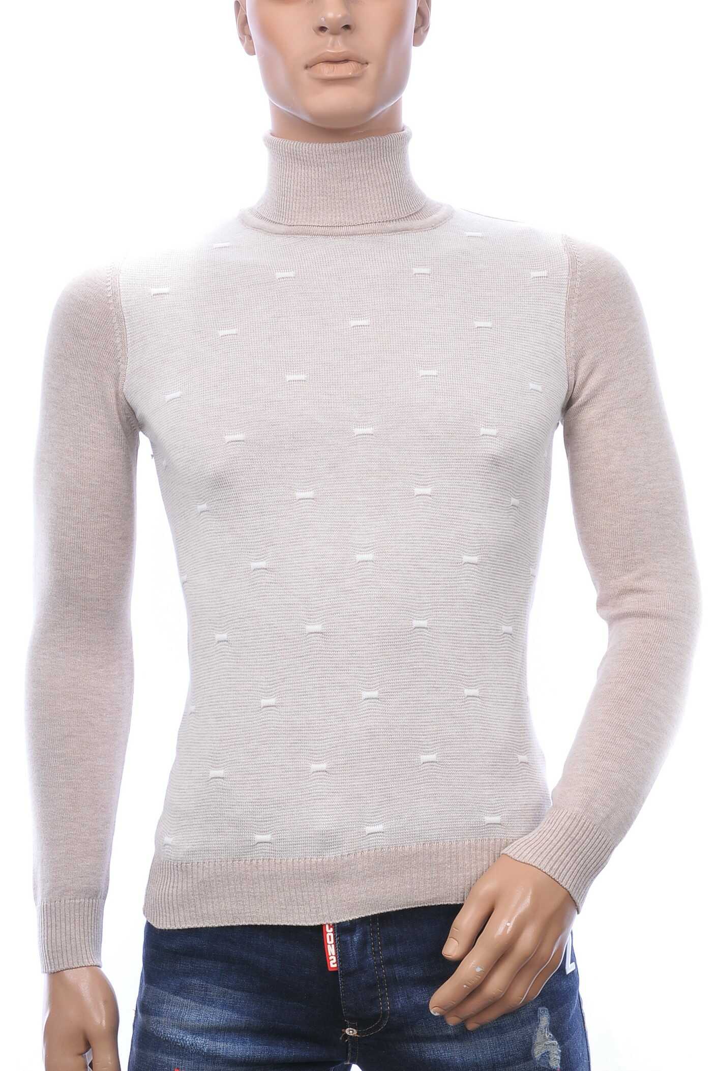 Moda Aprol trendy dunne heren coltrui Beige