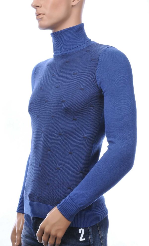 Moda Aprol Moncler DIOR Philipp Plein PRADA Louis Vuitton GUCCI VERSACE KENZO Dsquared2 Levi's CHASIN G-STAR DOLCE & GABBANA DIESEL PME LEGEND WAM DENIM LACOSTE trendy dunne heren coltrui Blauw