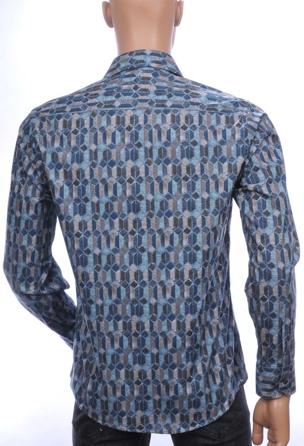 CORRINO OLYMP State of Art Blue Industry A fish named fred Wolff Blitz Moncler DIOR Philipp Plein PRADA Louis Vuitton GUCCI VERSACE KENZO Dsquared2 Levi's CHASIN G-STAR DOLCE & GABBANA DIESEL PME LEGEND WAM DENIM LACOSTE regular fit allover blokjes dessin heren overhemd met borstzak Khaki