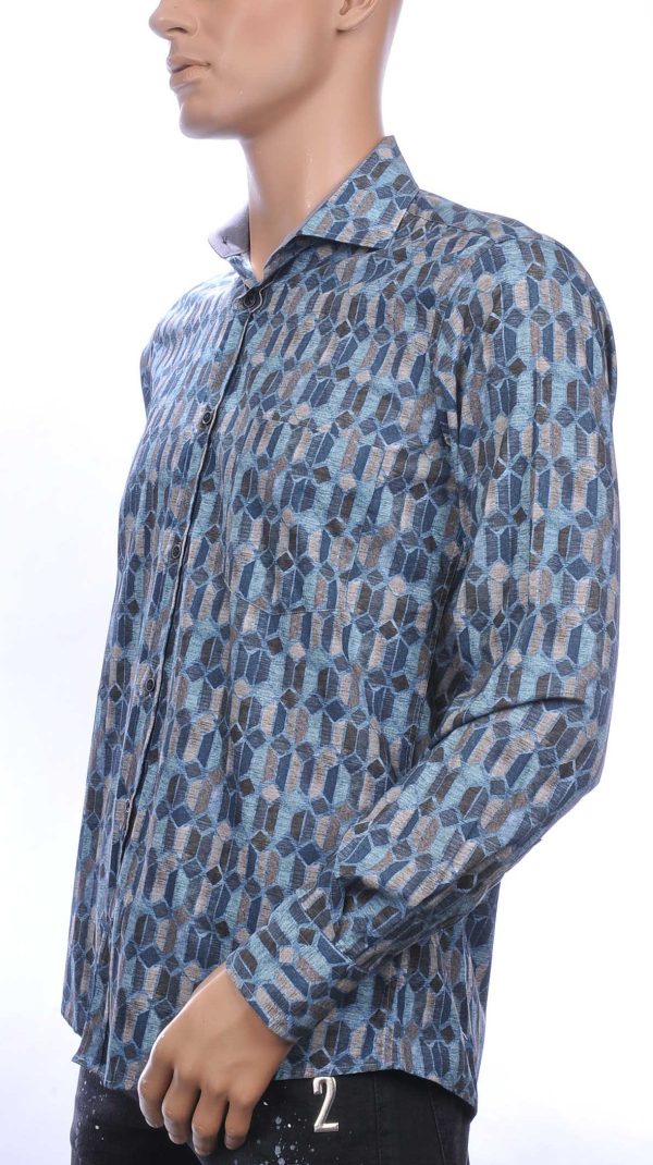 CORRINO OLYMP State of Art Blue Industry A fish named fred Wolff Blitz Moncler DIOR Philipp Plein PRADA Louis Vuitton GUCCI VERSACE KENZO Dsquared2 Levi's CHASIN G-STAR DOLCE & GABBANA DIESEL PME LEGEND WAM DENIM LACOSTE regular fit allover blokjes dessin heren overhemd met borstzak Khaki