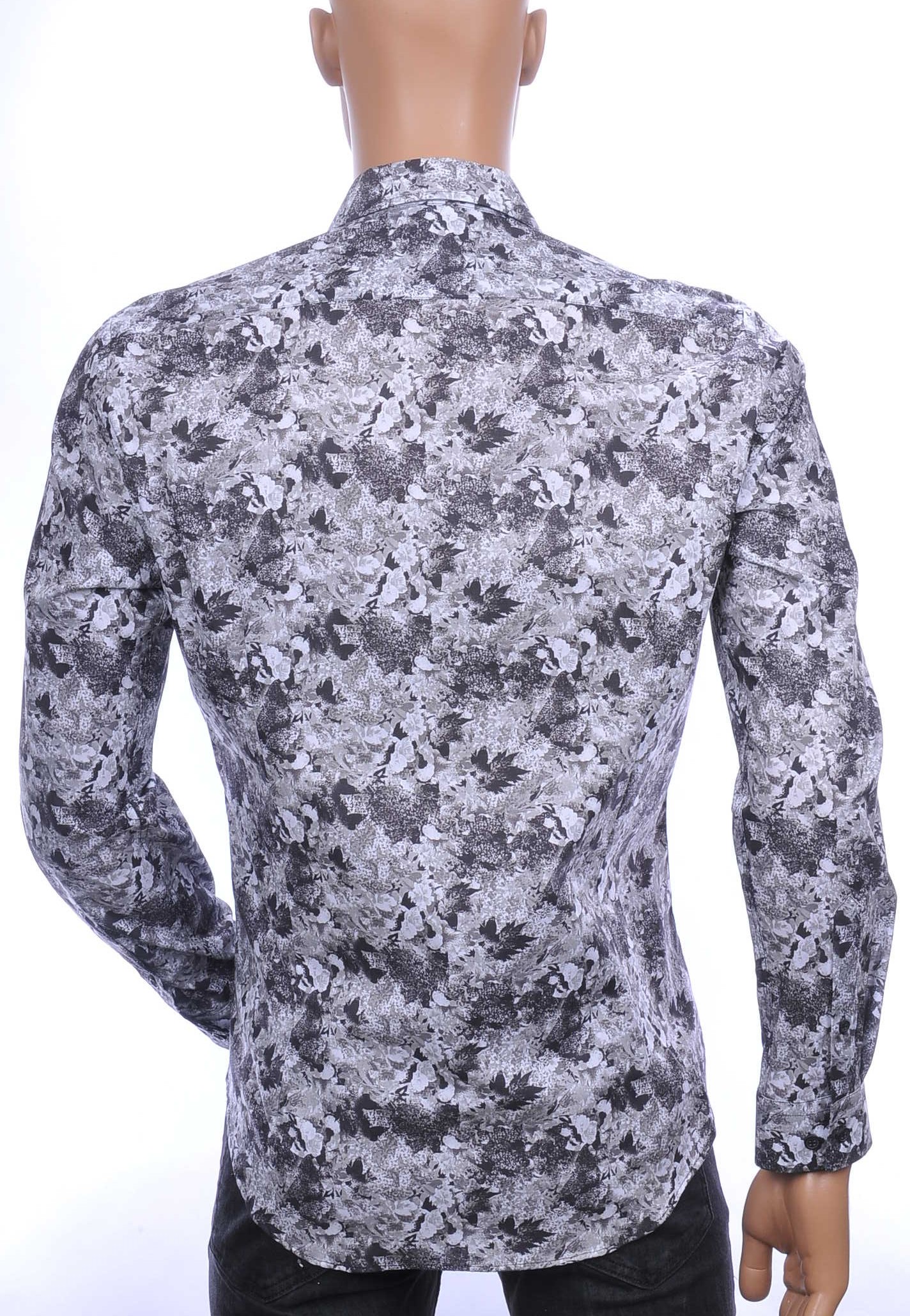 Gabano OLYMP State of Art Blue Industry A fish named fred Wolff Blitz Moncler DIOR Philipp Plein PRADA Louis Vuitton GUCCI VERSACE KENZO Dsquared2 Levi's CHASIN G-STAR DOLCE & GABBANA DIESEL PME LEGEND WAM DENIM LACOSTE trendy modern fit allover bloemen dessin heren overhemd Grijs