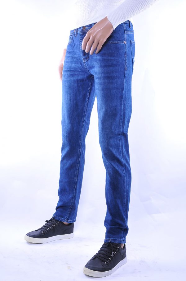 Milyoner trendy heren basic stretch jeans, M453 Blauw