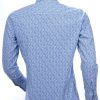 ARISTO Wolff Blitz Moncler DIOR Philipp Plein PRADA Louis Vuitton GUCCI VERSACE KENZO Dsquared2 Levi's CHASIN G-STAR DOLCE & GABBANA DIESEL PME LEGEND WAM DENIM LACOSTE trendy allover modern dessin heren overhemd Blauw