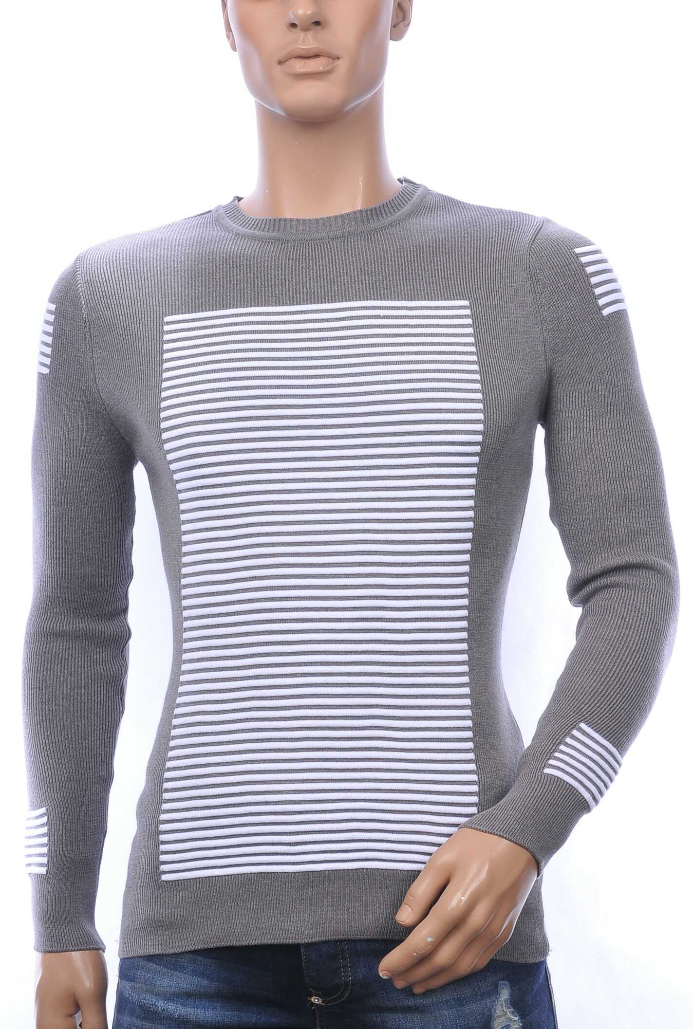 BlackRock Wolff Blitz Moncler DIOR Philipp Plein PRADA Louis Vuitton GUCCI VERSACE KENZO Dsquared2 Levi's CHASIN G-STAR DOLCE & GABBANA DIESEL PME LEGEND WAM DENIM LACOSTE Louis Vuitton trendy ronde hals dunne heren wintertrui Grijs