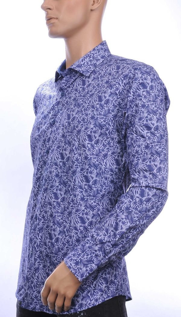 CORRINO OLYMP State of Art Blue Industry A fish named fred Wolff Blitz Moncler DIOR Philipp Plein PRADA Louis Vuitton GUCCI VERSACE KENZO Dsquared2 Levi's CHASIN G-STAR DOLCE & GABBANA DIESEL PME LEGEND WAM DENIM LACOSTE slim fit allover bladeren dessin heren overhemd Navy