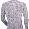 Corrino Italiaanse getailleerd slim fit allover tijgerprint dessin heren overhemd Beige