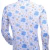 Corrino modern fit allover bloemen dessin heren overhemd Wit