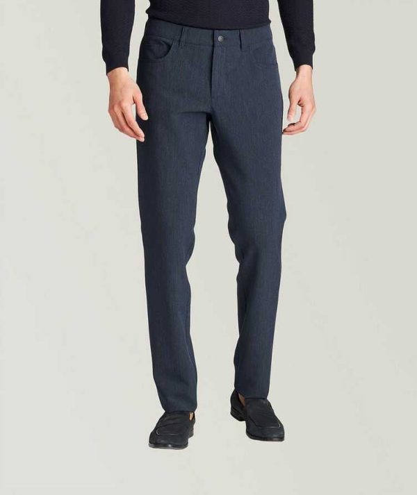 Alberto Regular fit heren nette pantalon broek Ceramica Tom Zwart