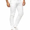 RED BRIDGE Slim Fit Stretch Heren Jeans wit achterkant met klassiek 5-pocket ontwerp.