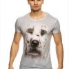 Ce & Ce trendy dalmatiër print slim fit heren T-Shirt Grijs