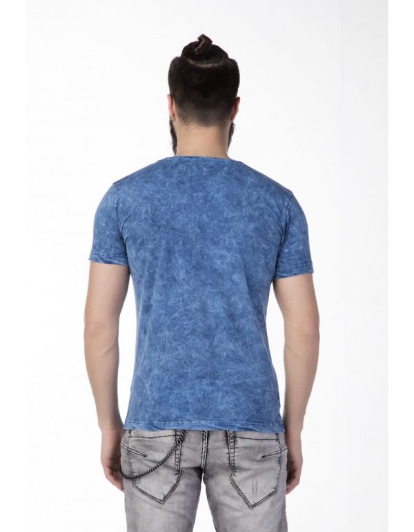 Cipo & Baxx trendy slim fit vintage heren T-Shirt Blauw