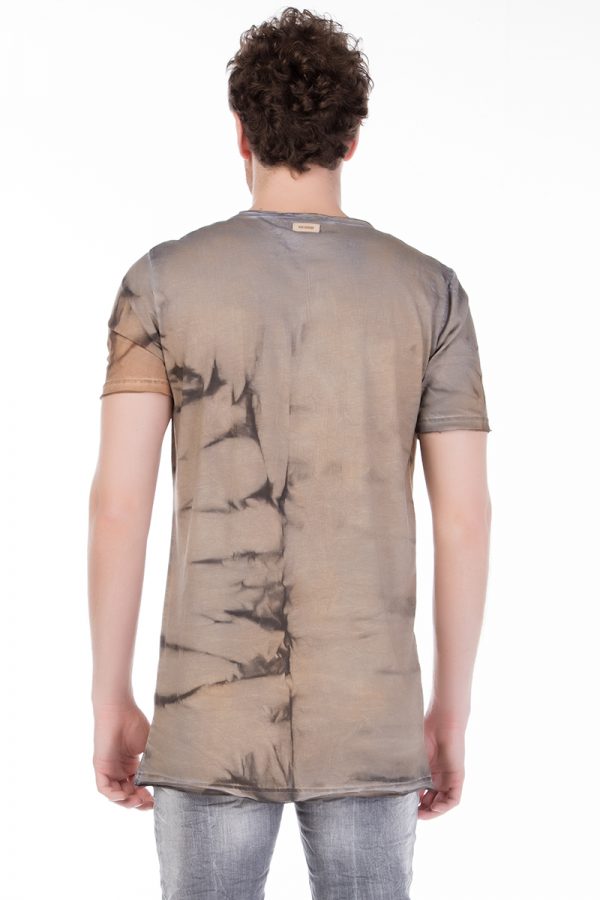 Red Bridge exclusieve slim fit heren skull T-Shirt Bruin