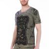 Red Bridge exclusieve slim fit heren skull T-Shirt Khaki