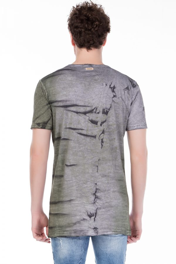 Red Bridge exclusieve slim fit heren skull T-Shirt Khaki