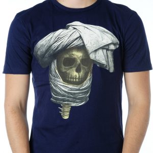 Ricardi trendy modern fit ronde hals heren skull T-shirt Navy