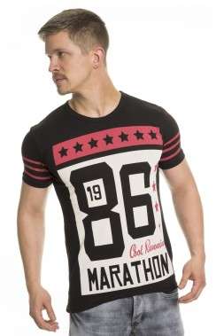Tazzio trendy Cool Running Marathon heren T-Shirt Zwart