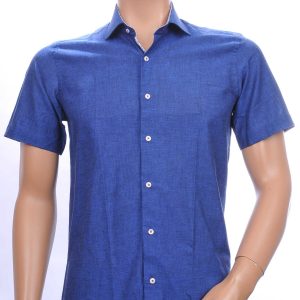 CORRINO slim fit heren overhemd met korte mouwen Navy