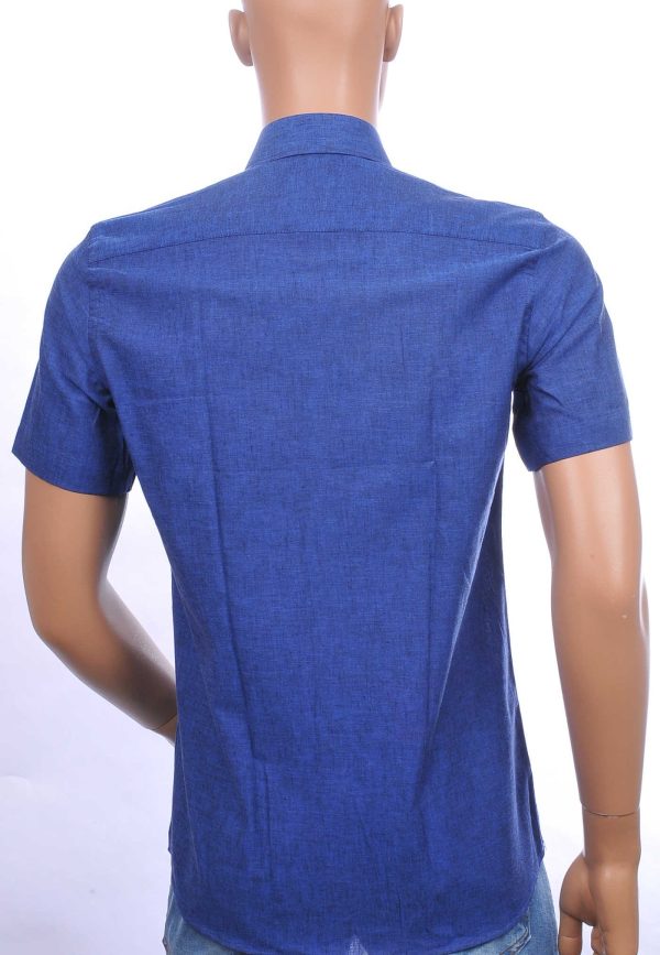 CORRINO slim fit heren overhemd met korte mouwen Navy