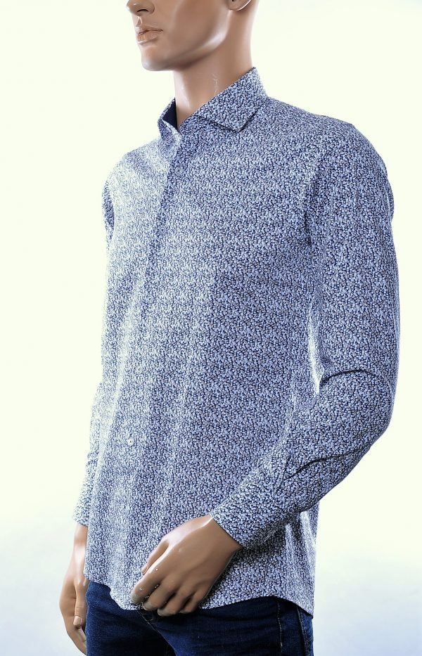 Corrino trendy slim fit allover modern dessin heren overhemd, C159 Beige