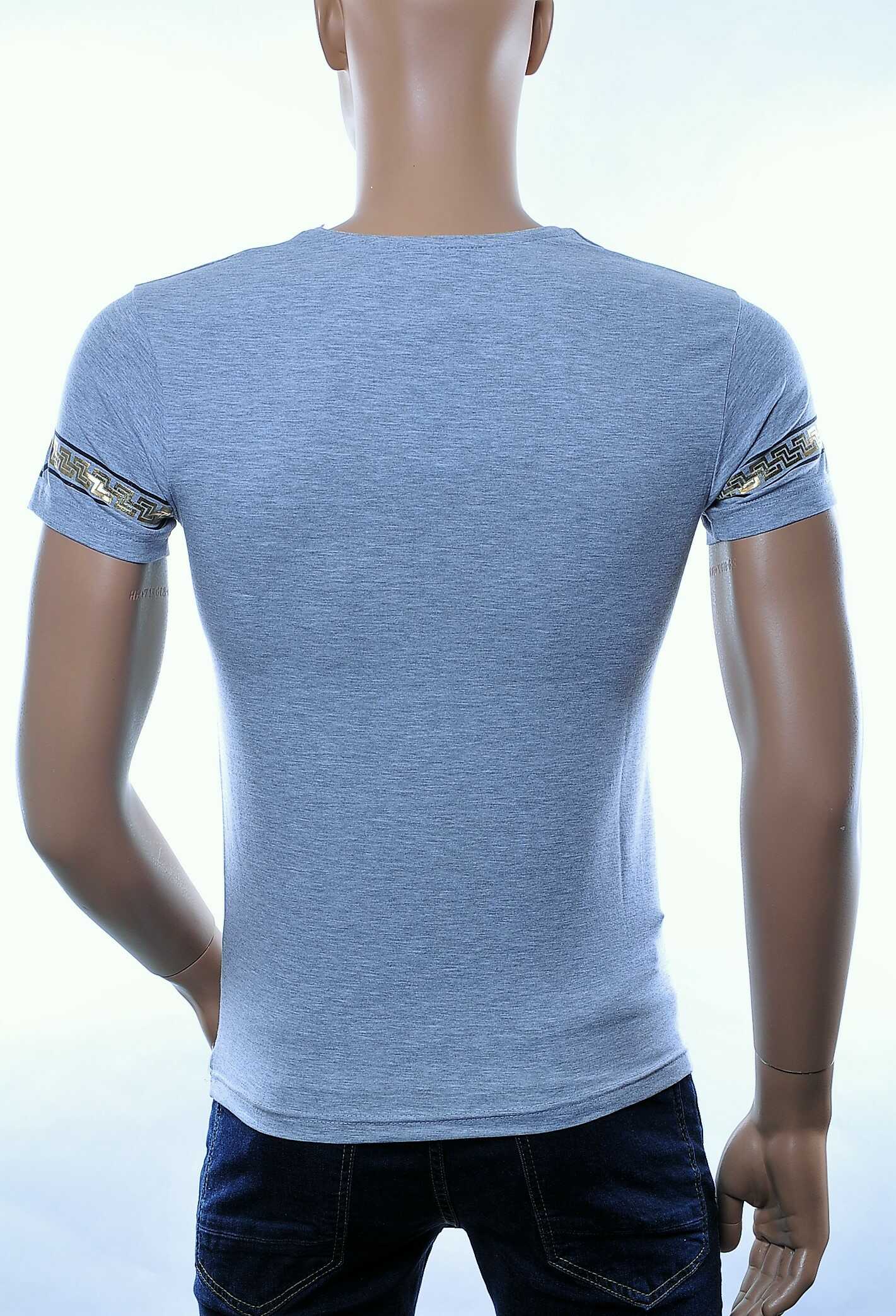 Oxcid trendy ronde hals T-Shirt met modern print Grijs