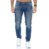 Red Bridge gescheurde slim fit heren jeans Blauw