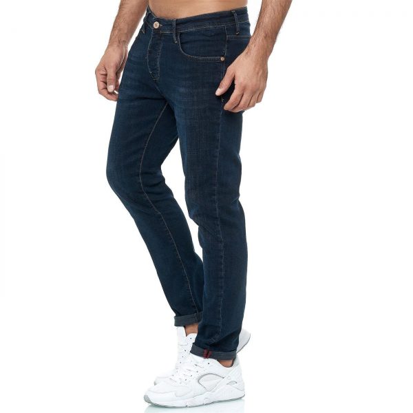 Red Bridge trendy gewassen slim fit heren stretch jeans, R249 Donkerblauw