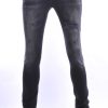 DOGER Hippie Gescheurde Slim Fit Heren Jeans - Zwart