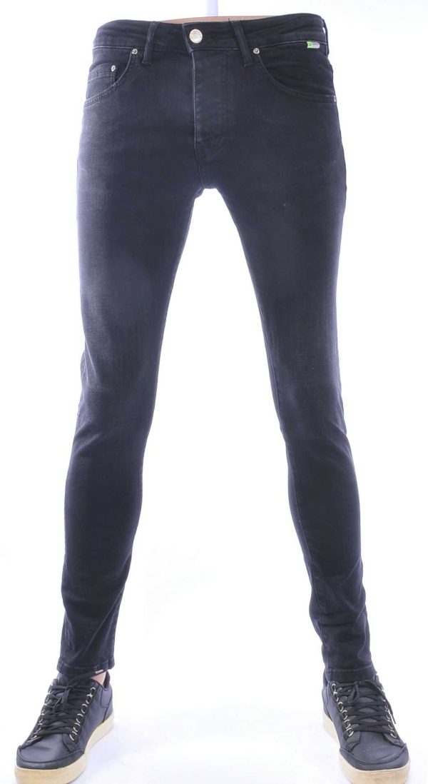 AMSTERDAM PREMIUM Vintage Effen Stretcht Slim Fit Heren Jeans – Zwart | Trendy, Comfortabel & Duurzaam voor de Moderne Man