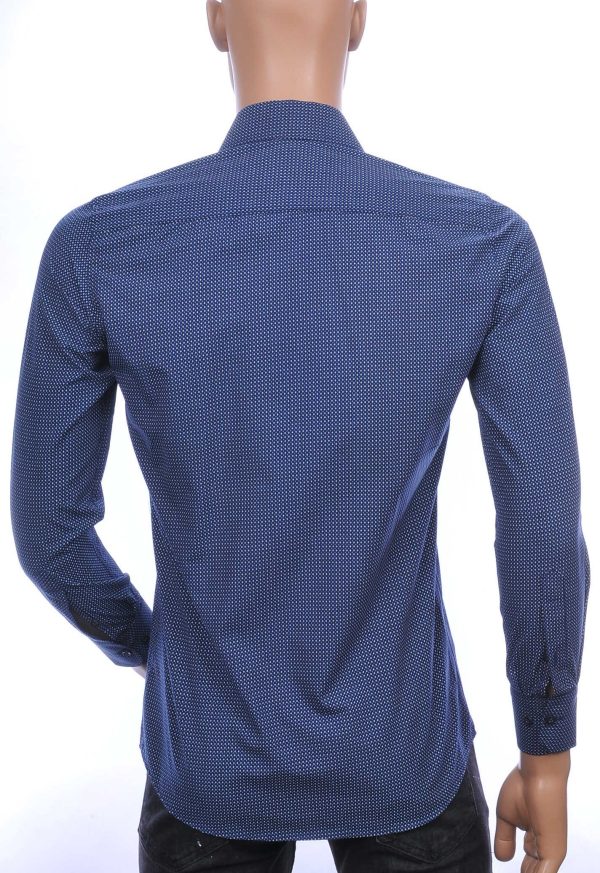 Corrino OLYMP State of Art Blue Industry A fish named fred Wolff Blitz Moncler DIOR Philipp Plein PRADA Louis Vuitton GUCCI VERSACE KENZO Dsquared2 Levi's CHASIN G-STAR DOLCE & GABBANA DIESEL PME LEGEND WAM DENIM LACOSTE slim fit allover puntjes dessin heren overhemd Navy