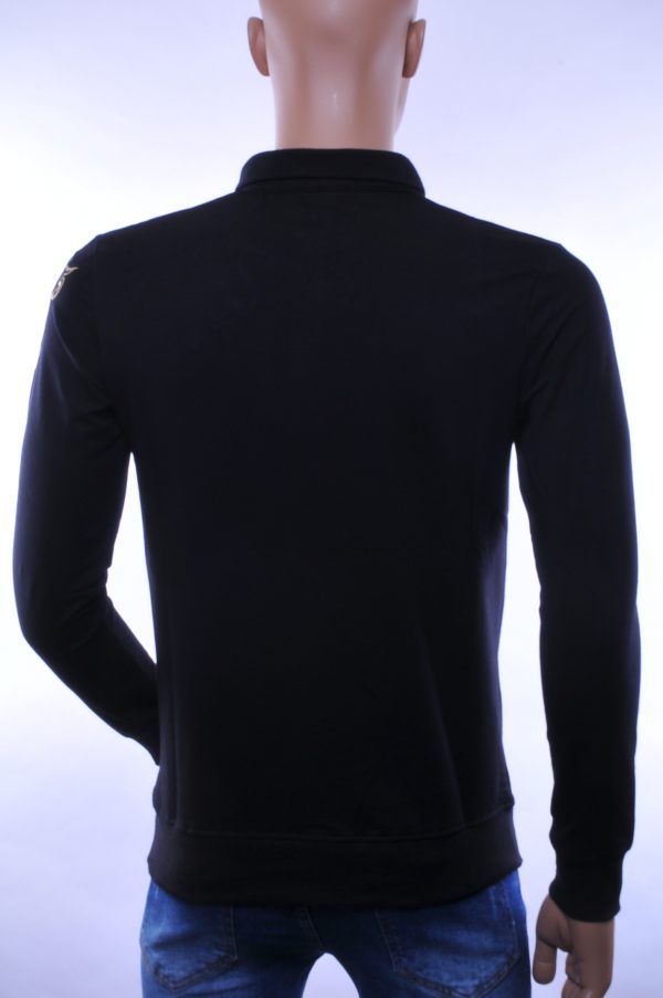 Ci-Borg trendy heren Polo Shirt met geborduurde Tijger kop, C338 Zwart