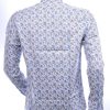 Corrino Italiaanse getailleerd slim fit allover bloemen dessin heren overhemd Wit