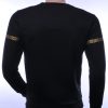 Jaylvis & Arancia trendy ronde hals heren sweatshirt met tijgerkop print, J069 Zwart