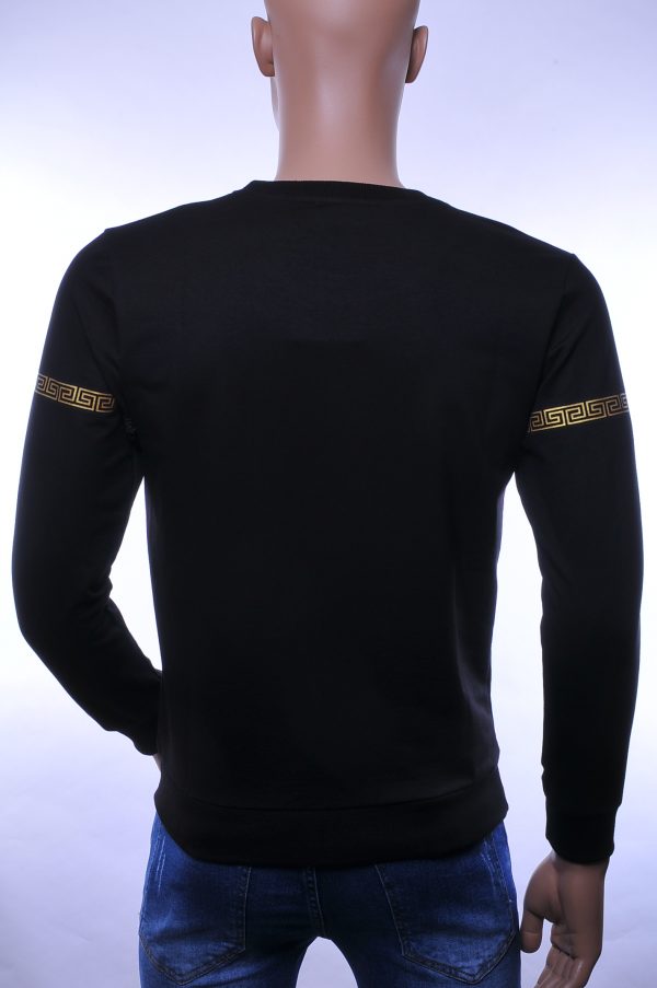 Jaylvis & Arancia trendy ronde hals heren sweatshirt met tijgerkop print, J069 Zwart
