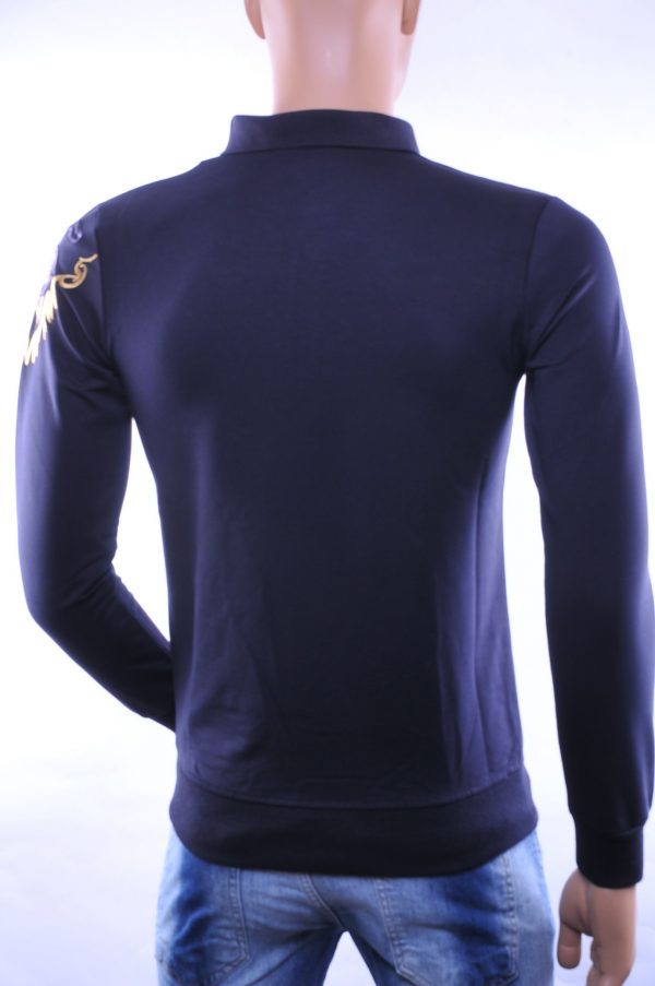 Ci-Borg/Les Designers trendy heren Poloshirt met geborduurde tijgerkop, C338/L398 Navy