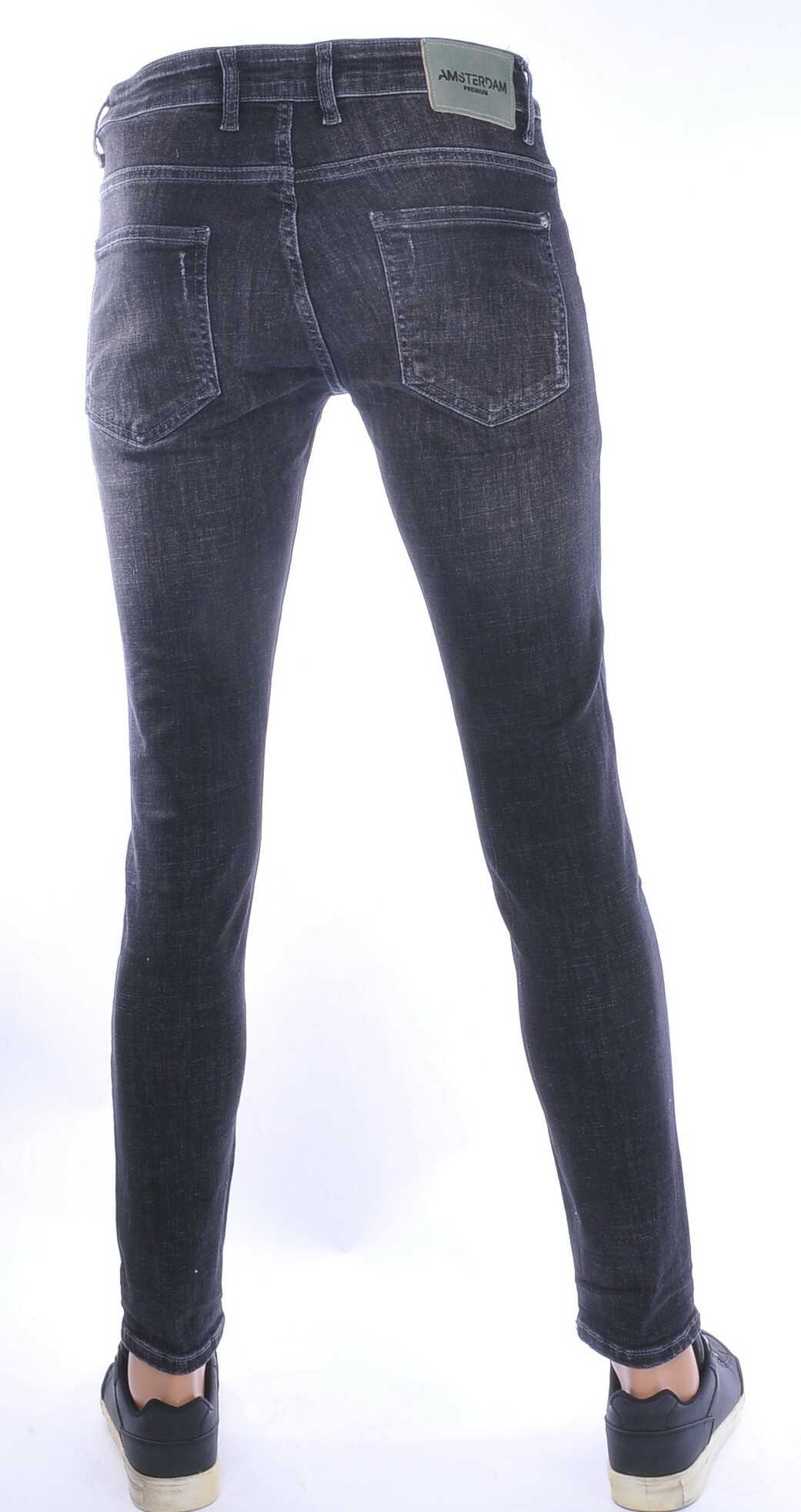 AMSTERDAM PREMIUM Vintage Slim Fit Stretch Heren Jeans – Zwart | Trendy, Comfortabel & Duurzaam voor de Moderne Man