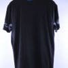 CLUB JU oversized grote maat ronde hals heren T-shirt met 3D letters Zwart