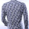 Corrino modern fit allover bladeren dessin overhemd blouse met borstzak Groen
