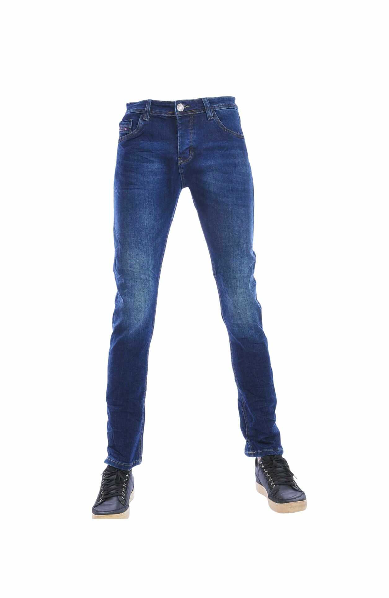 JAYLVIS Regular Fit Stretch Heren Jeans – Blauw