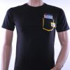 D&A trendy ronde hals heren T-Shirt met sier borstzak Zwart