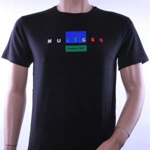 D&A HUGO BOSS ronde hals heren T-Shirt met geborduurde letters Zwart