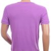 PRIMO EMPORO trendy v-hals heren T-shirt met kruis badge Lila