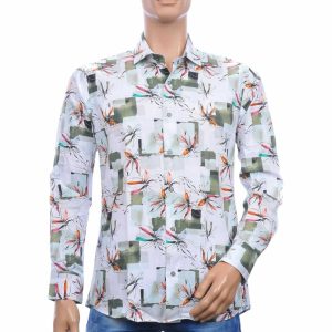 Corrino overhemd heren, Slim fit heren overhemd bloemen, Groen bloemen overhemd heren, Corrino slim fit overhemd, Heren overhemd katoen, Trendy heren overhemd, Overhemd met bloemenprint, Casual chic heren overhemd, Zomer overhemd heren, Overhemd voor werk en vrije tijd, Italiaanse overhemd, goedkoop overhemd, online overhemd bestellen